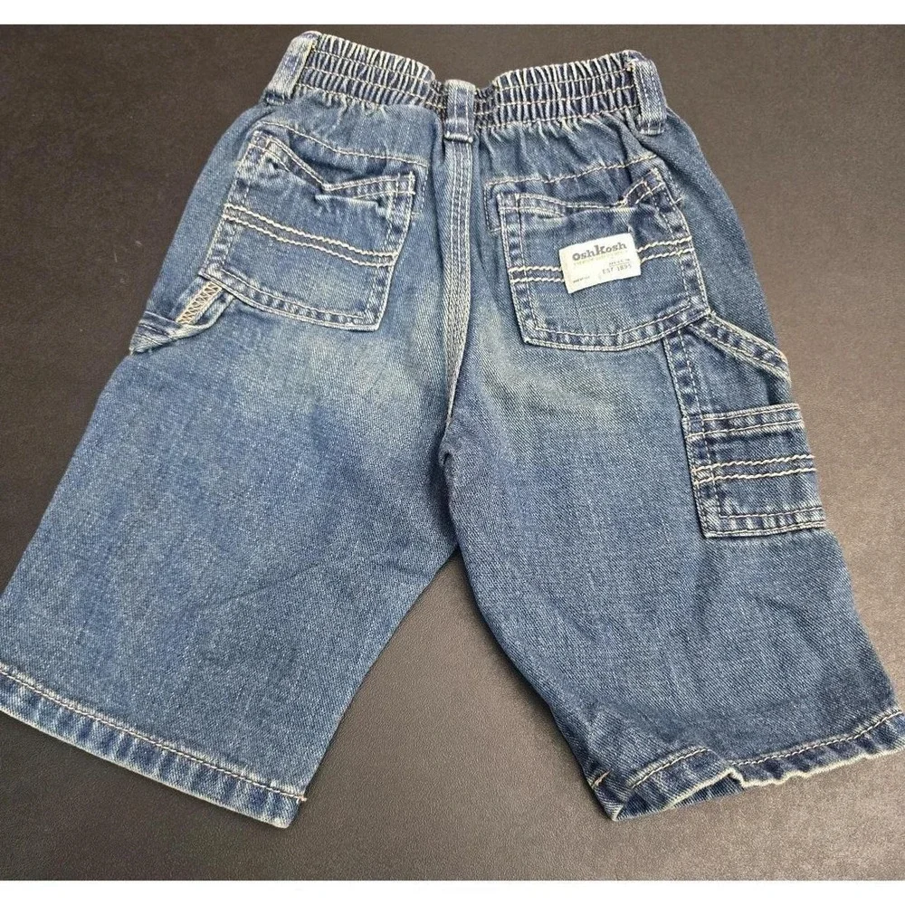 OshKosh B'gosh Baby Denim Carpenter Shorts – Size 9 Months